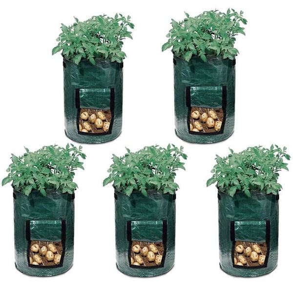 2 pack odlingslåda odlingssäck odlingspåse svart 7 gallon 30*35cm