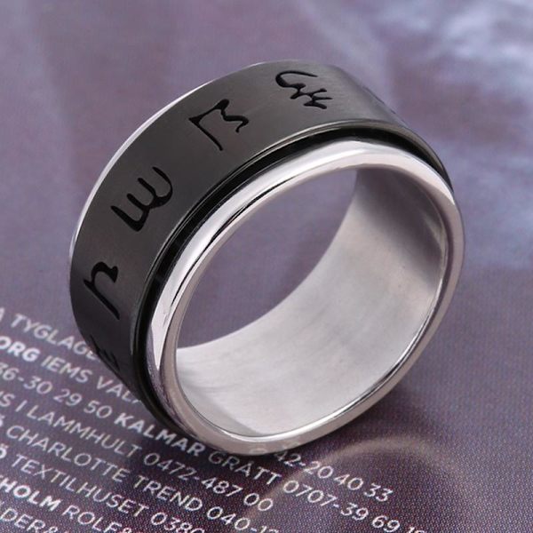 antistress spinner roterende fidget ring ringe hvid Koko 9/19mm