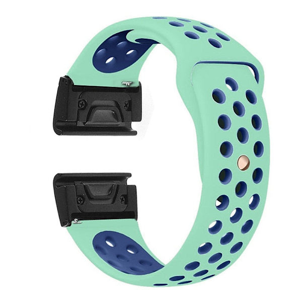 armband silikon Garmin fenix 7/6/5 fenix 7s/6s/5s 22mm grön/blå (fenix7/6/5)