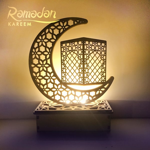 Ramadan eid mubarak dekorasjon led lys