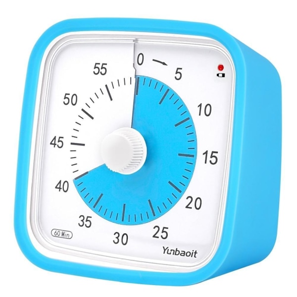 Visuell timer for barn 60 minutter klasserom skole blå