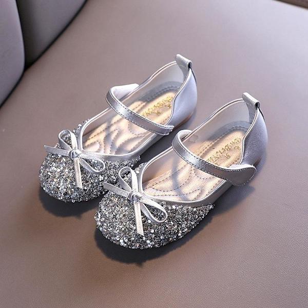prinsesskor elsa skor barn festskor silverfärgad 15.5cm / size24