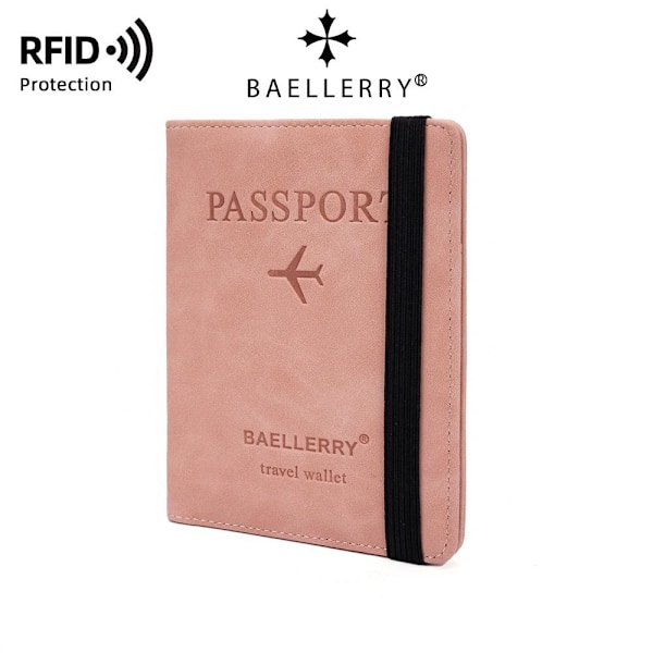 Baellerry RFID Passholder Reiselommebok for kvinner - sandblåst kaffe