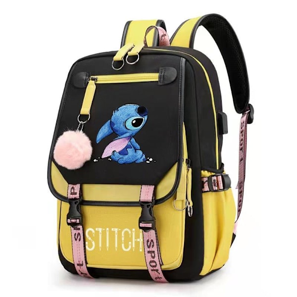 stitch reppu lasten reput reppu USB-liitännällä 1kpl keltainen 2