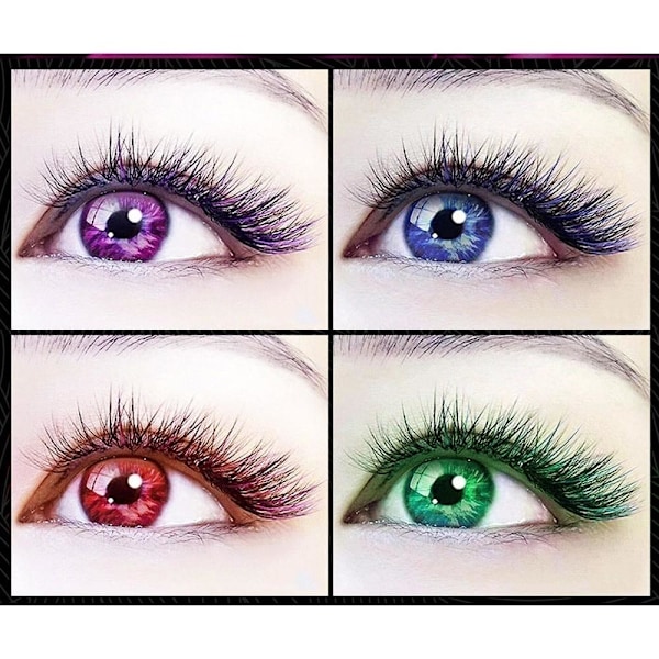 Eleganta Yelix Premium Fransar/fransförlängning/lashes Pack blå 0.12C 12mm