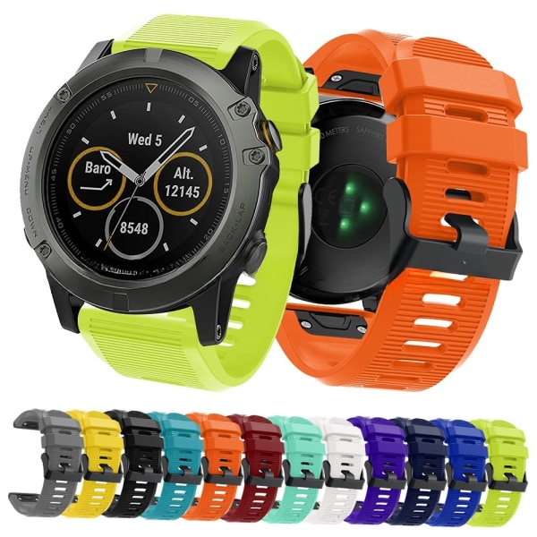 armbånd silikone Garmin Fenix ​​7x/5X/6x orange