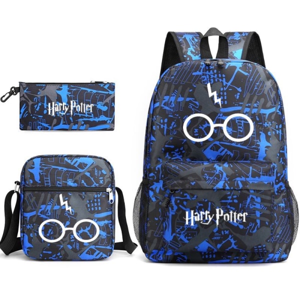 harry potter ryggsäck pennskrin axelväska pack (3st) blixt svart 1