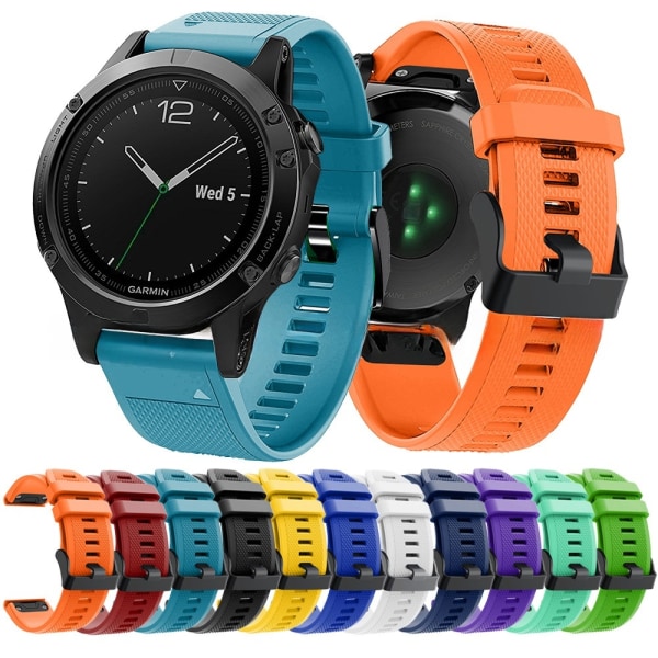 armband silikon Garmin fenix 7x/6x/5x/3 blå