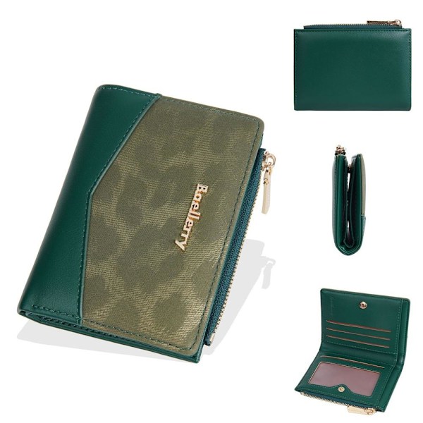 Baellerry Slim Bifold-plånbok för kvinnor med flera kortplatser grön