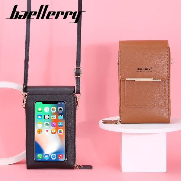 Baellerry Touchscreen telefonväska för kvinnor - Multifunktionel kaffe