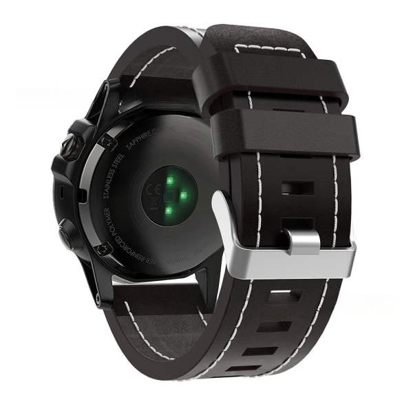 armband läder Garmin Fenix 7x/6x/5x svart