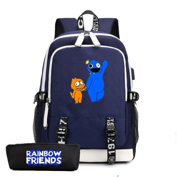 Rainbow Friends rygsæk børn rygsække rygsæk 1 stk blå 2