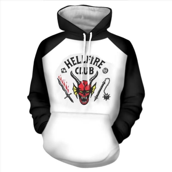 stranger things kläder tröja hellfire barn vuxen 4XL vuxen