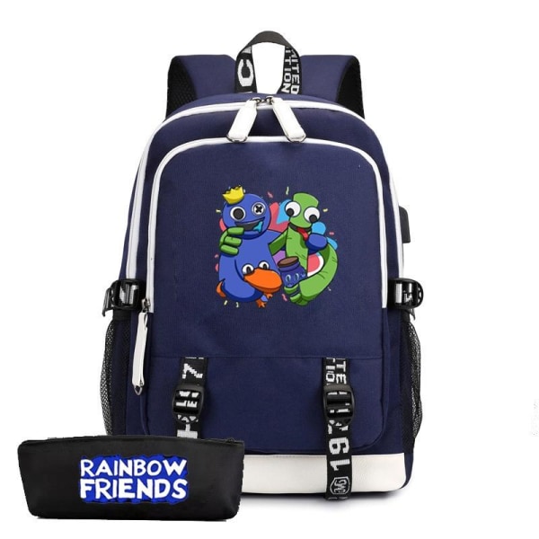 Rainbow Friends rygsæk børn rygsække rygsæk 1 stk blå
