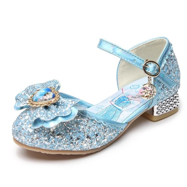 prinsesskor elsa skor barn festskor blå 22cm / size35