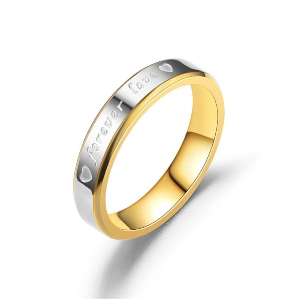 Love Forever Beveled Gold Parrings - Ainutlaatuiset Ikuisuusrenkaat hänelle naiset 4mm Nro 7