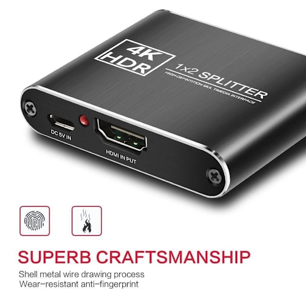 HDMI Splitter stöd för 3D 1080p 4K