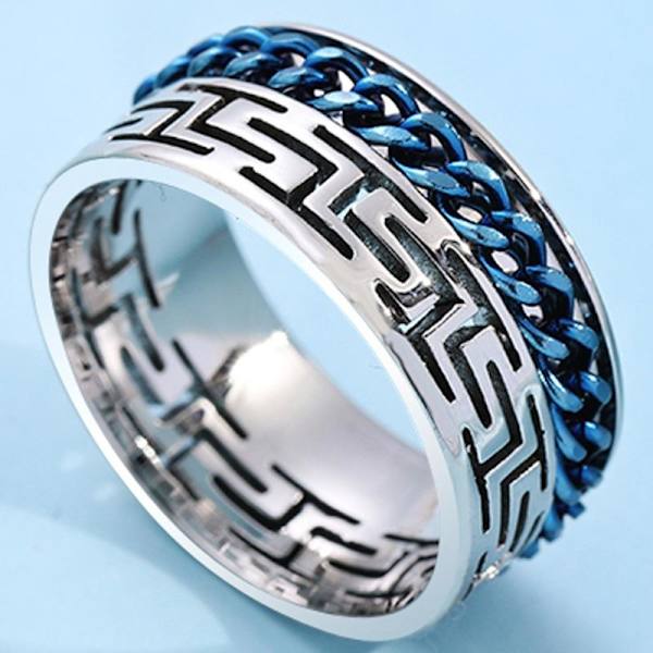 anti ångest spinner fidget roterande ring ringar Size8/18.2mm