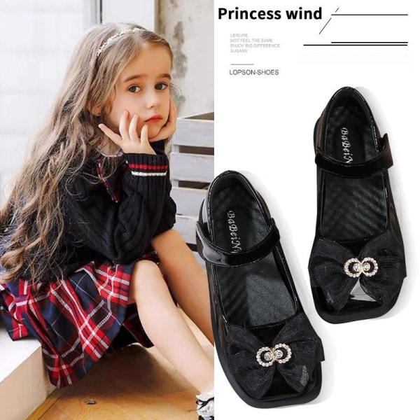 prinsesskor elsa skor barn festskor svart 18cm / size28