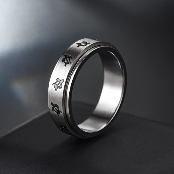 anti-ångest spinner fidget roterande ring ringar Size11/20.8mm
