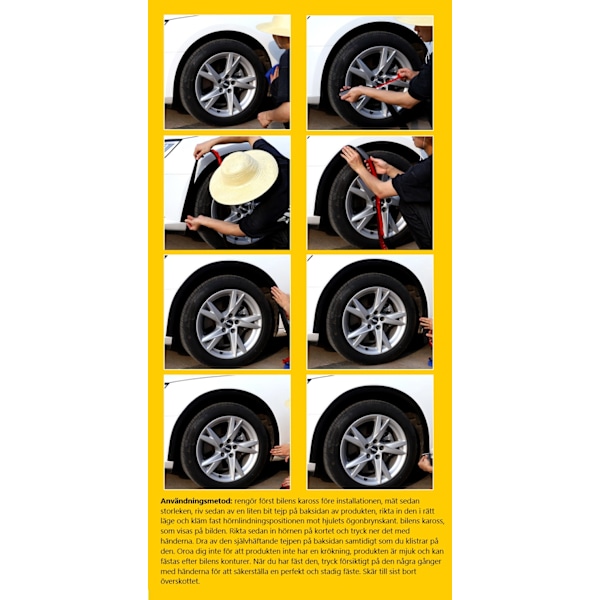 bil tillbehör universal fender för bil hjulbågar wing expander a 4.5CM 4st