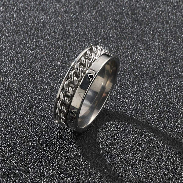 antistress spinner roterende fidget ring ringe hvid Koko 11 / 20,8 mm