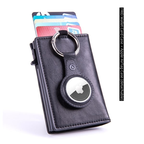 airtag plånbok wallet korthållare kort RFID aprikos