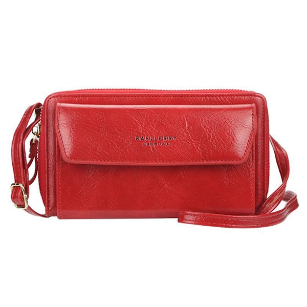 Baellerry Kvinder Clutch tegnebog, mode olie voks læder tegnebøger Axe orange