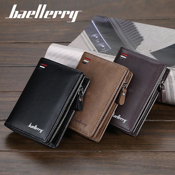 Baellerry Wallet Herrekort Lodret Multi-card Snap Møntpung sort