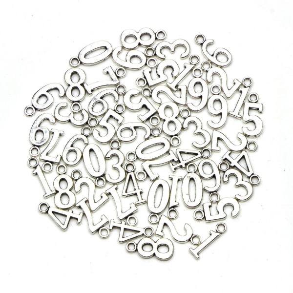 sjarm smykker øredobber nummer 0 til 9 gjør-det-selv-pakke 10 deler