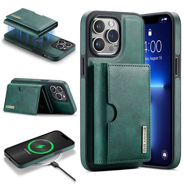 (Til iPhone 16 Pro Max) DG.MING M6 Serien Magnetisk Pung Etui sort