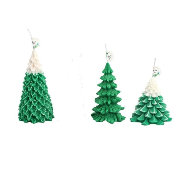 lysforme lys stearinlys gør-det-selv-forme i silikoneform højt juletræ