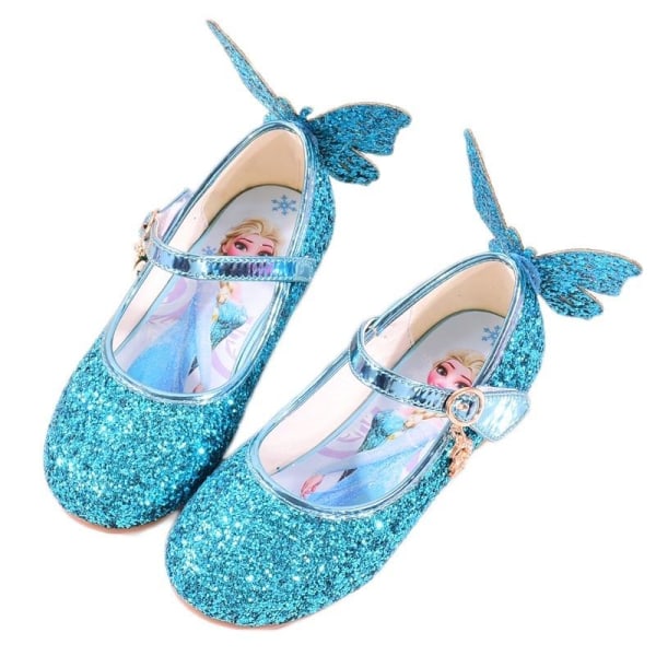 prinsessakengät elsa kengät lasten juhlakengät sininen 20 cm / koko 33