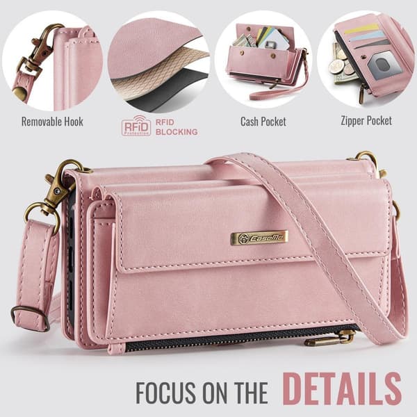 (För Samsung Galaxy S21FE) Multifunktionell plånbok i läder med RFID-skydd och ställning som stöder trådlös laddning grön