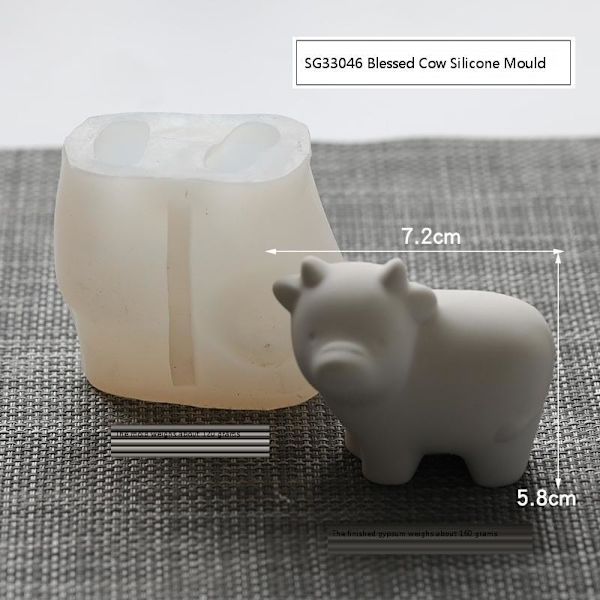 lysforme lys stearinlys gør-det-selv-forme i silikoneform sg33046 blessing cow c
