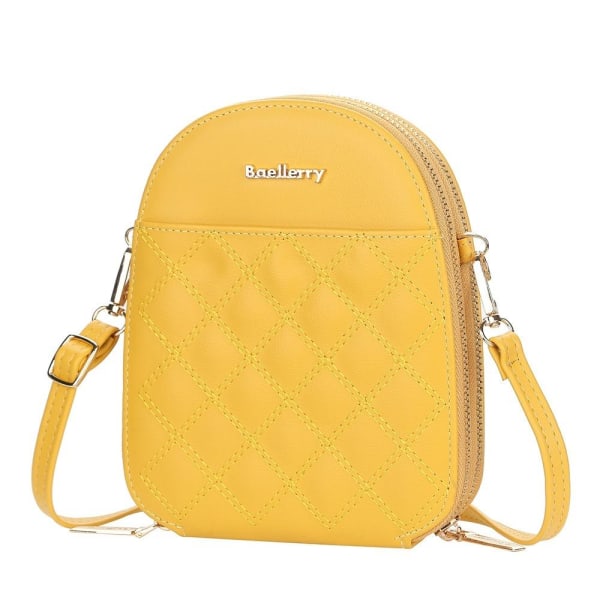 axelremsväska mobilväska med axelband dam gul