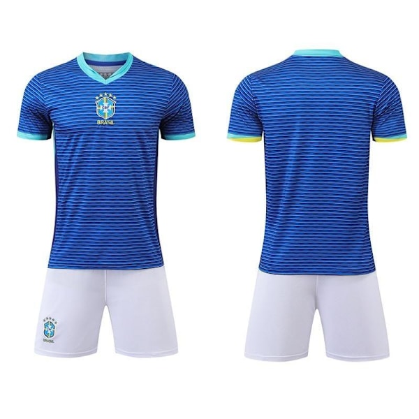 25 Brasil Borte Fotballsett for barn og voksne - kombinasjon av L/175cm