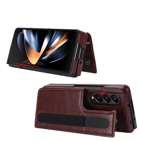 (För Samsung Galaxy Z Fold 7) Skyddande plånboksfodral: Överlägs vit