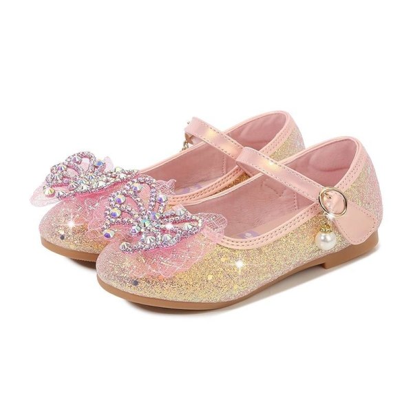 prinsessa elsa skor barn festskor flicka rosa 21cm / size34