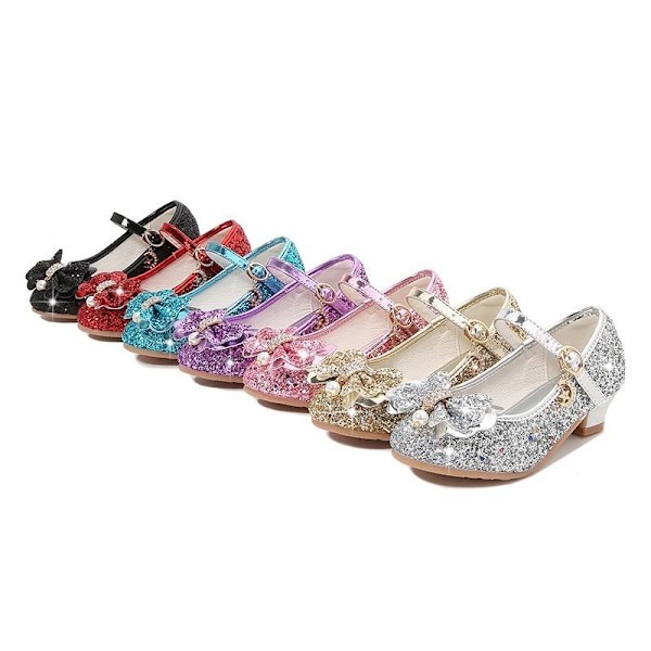 prinsessa elsa skor barn festskor flicka silverfärgad 21cm / size34