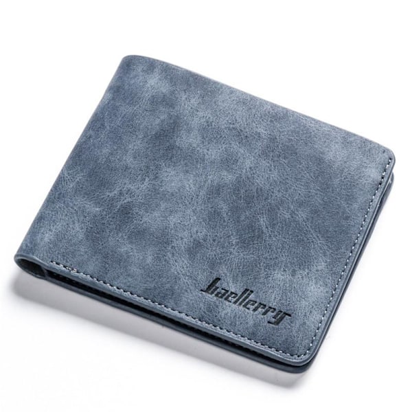 Baellerry kort stil Mens plånböcker visitkortshållare PU läder B Grå färg 12cm*9.8cm*1.2cm