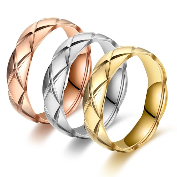Cutting Arc Blomsterring: Unik batchblomstformet design, elegant enkelhed 6 mm rosa guld nr. 6