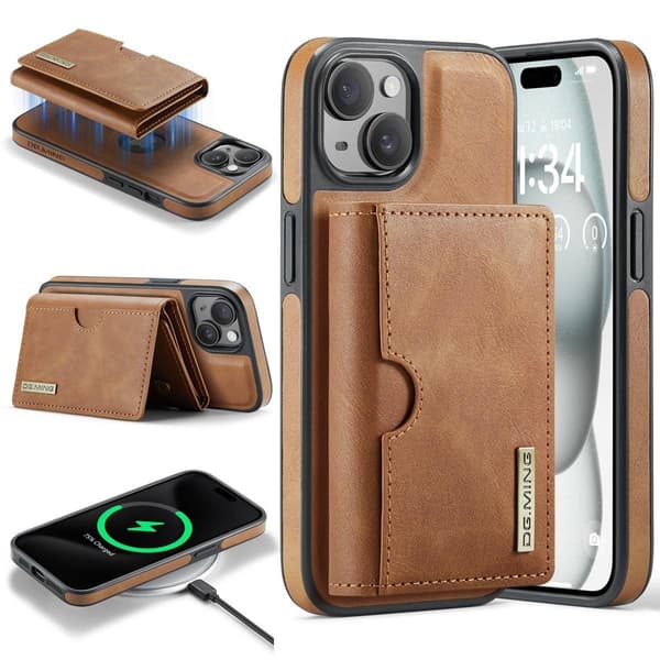 (Til iPhone 13 Pro Max) DG.MING M6 Serien Magnetisk Pung Etui sort