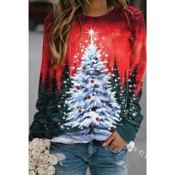 Juletøj kvinder/mænd voksen langærmet sweater 1 stk m