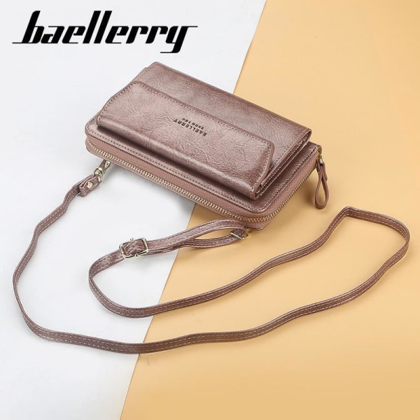 Baellerry Kvinder Clutch tegnebog, mode olie voks læder tegnebøger Axe orange