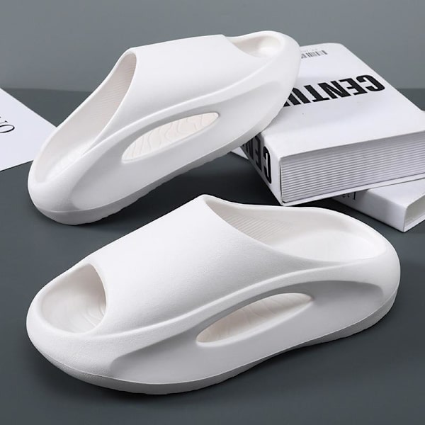 mjuka tofflor slider sandaler skor herr dam massagetofflor vit 40/41