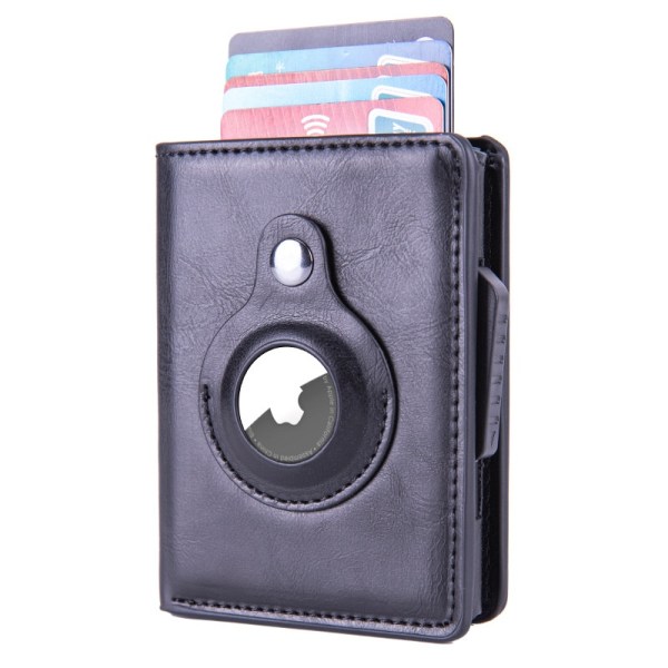 airtag plånbok lommebok korthållare kort RFID svart