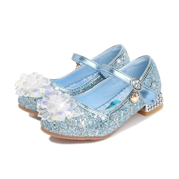 prinsesskor elsa skor barn festskor blå 18cm / size28