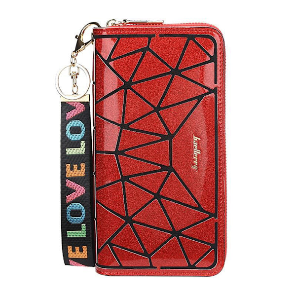 Baellerry Fashion Bright Zipper Phone Bag Lattice Damhandväskor Rosa 21cm*11cm*3cm