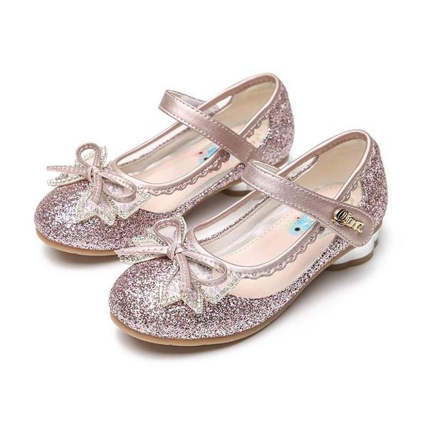 elsa prinsess skor barn flicka med paljetter rosa 20.5cm / size32